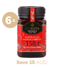 Load image into Gallery viewer, Manuka honey MGO 150+ (NPA 5+) 500g value pack of 6
