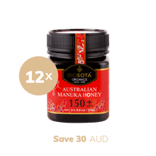 Load image into Gallery viewer, Manuka honey MGO 150+ (NPA 5+) 250g value pack of 12