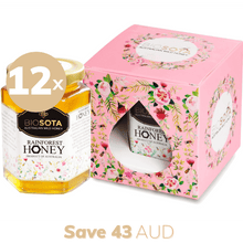 Load image into Gallery viewer, Rainforest Australian raw honey luxury gifts box pink value pack of 12